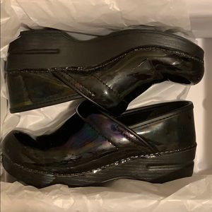 Dansko Professional Patent Petrol clogs